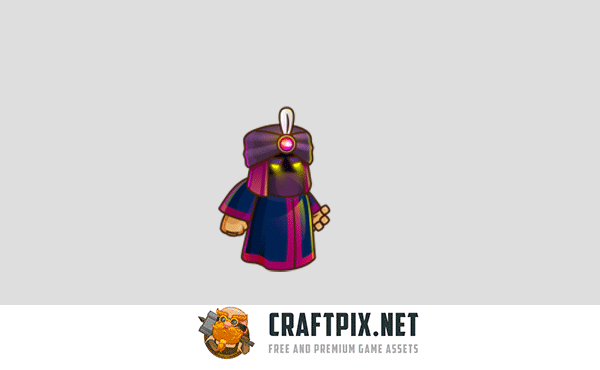 2D Game Support Hero Character Sprite