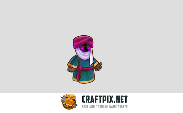 2D Game Support Hero Character Sprite