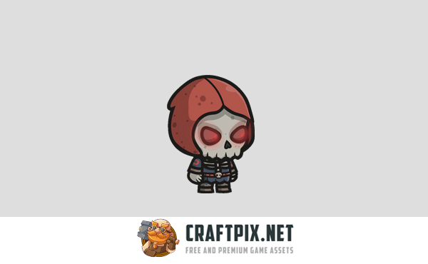 Chibi Skeleton Assassin Character Sprites