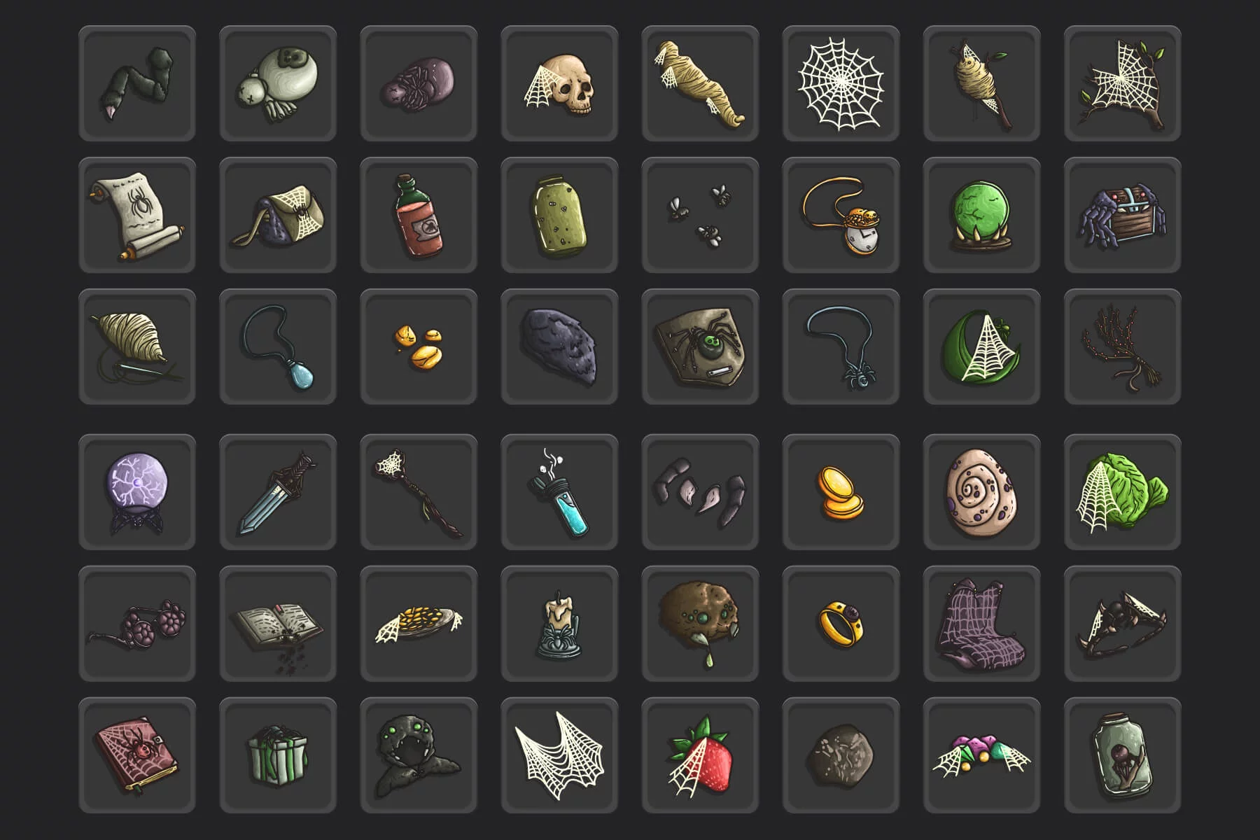 Spider Loot Vector Icons
