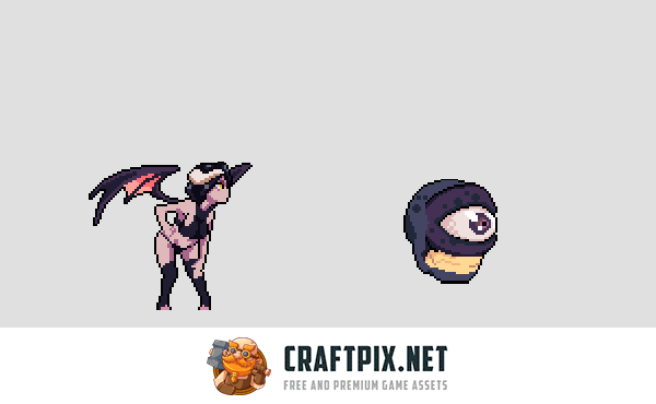 Anime Demon Sprite Sheet Pixel Art Pack
