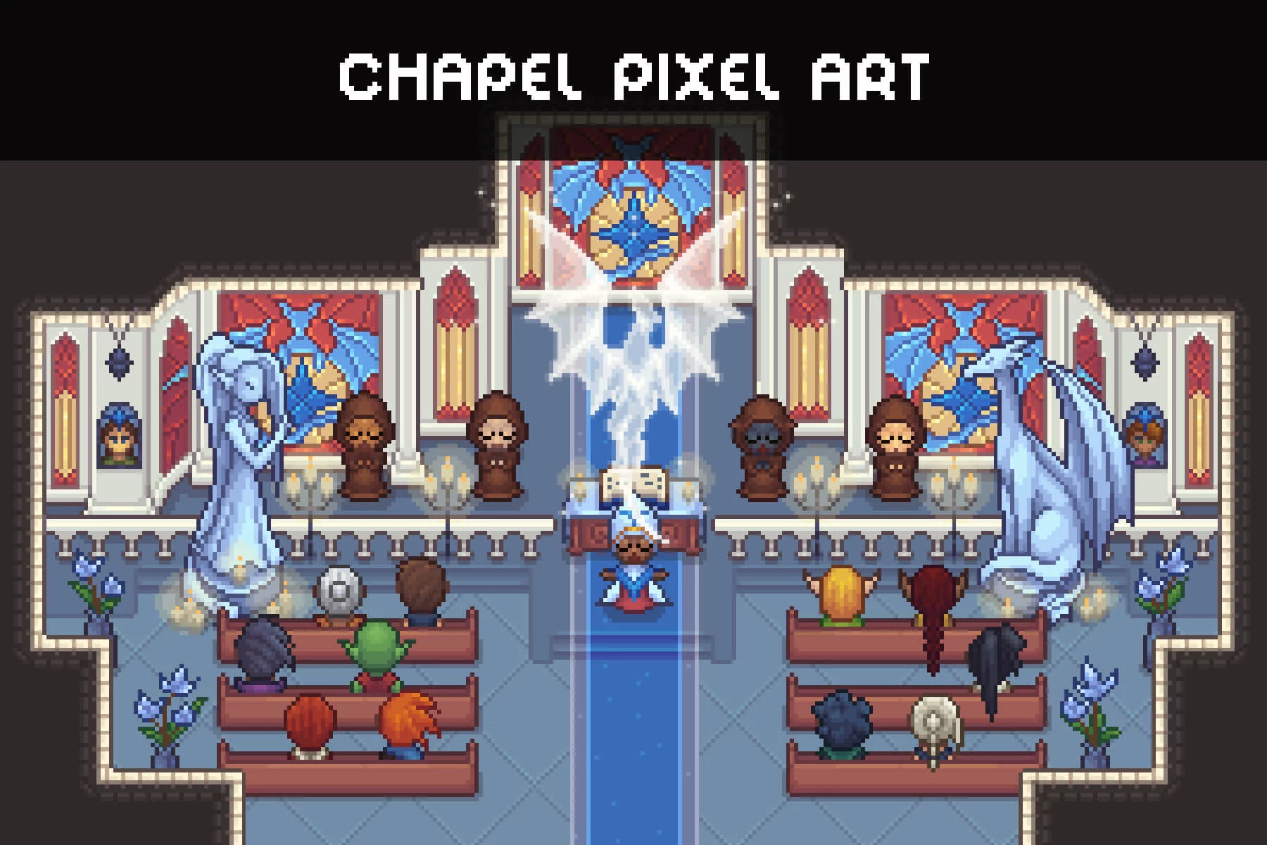 Chapel Pixel Art Top-Down Asset Pack