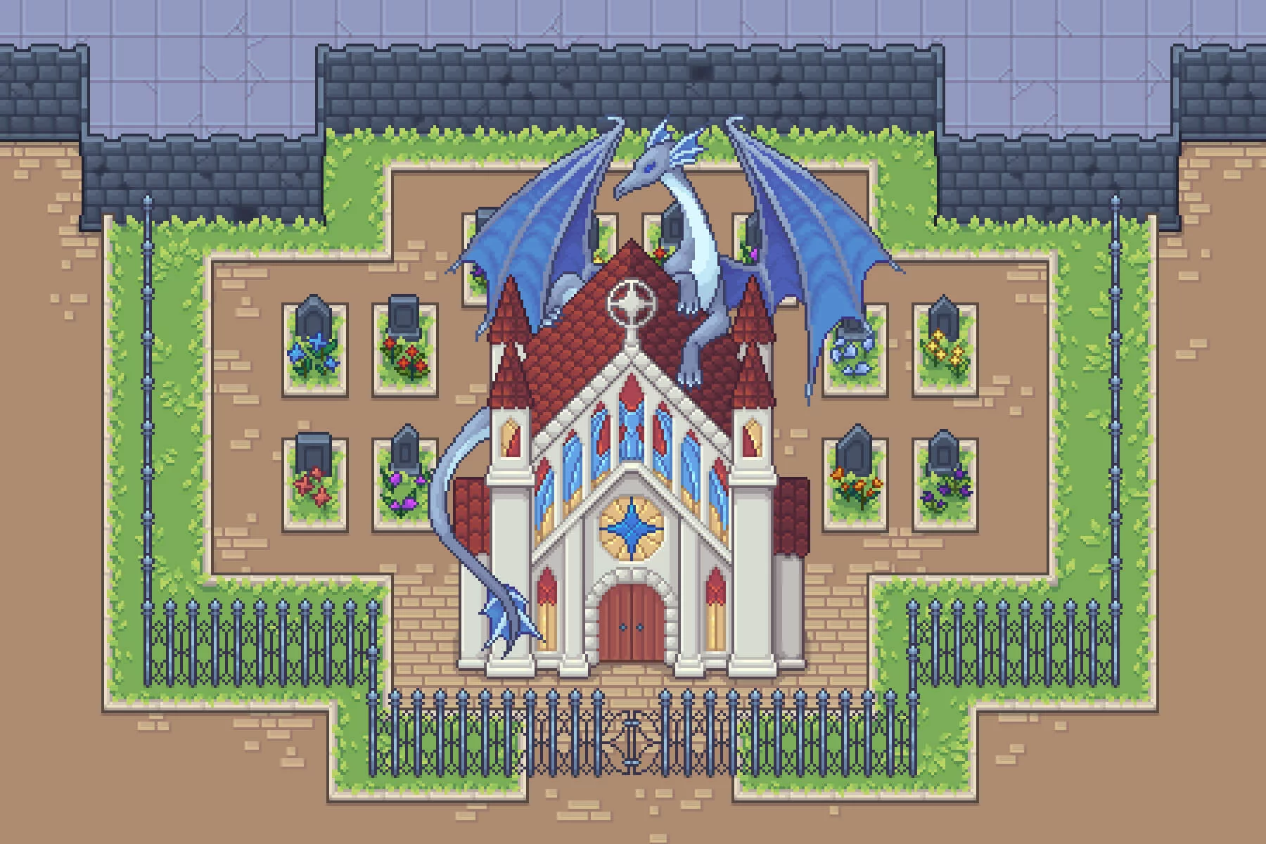 Chapel Pixel Art Top-Down Asset Pack