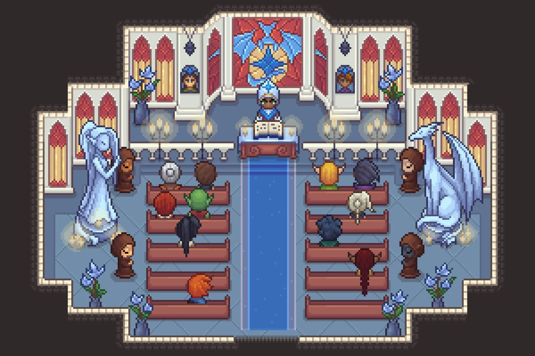Chapel Pixel Art Top-Down Asset Pack