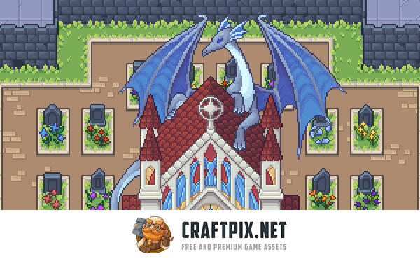 Chapel Pixel Art Top-Down Asset Pack