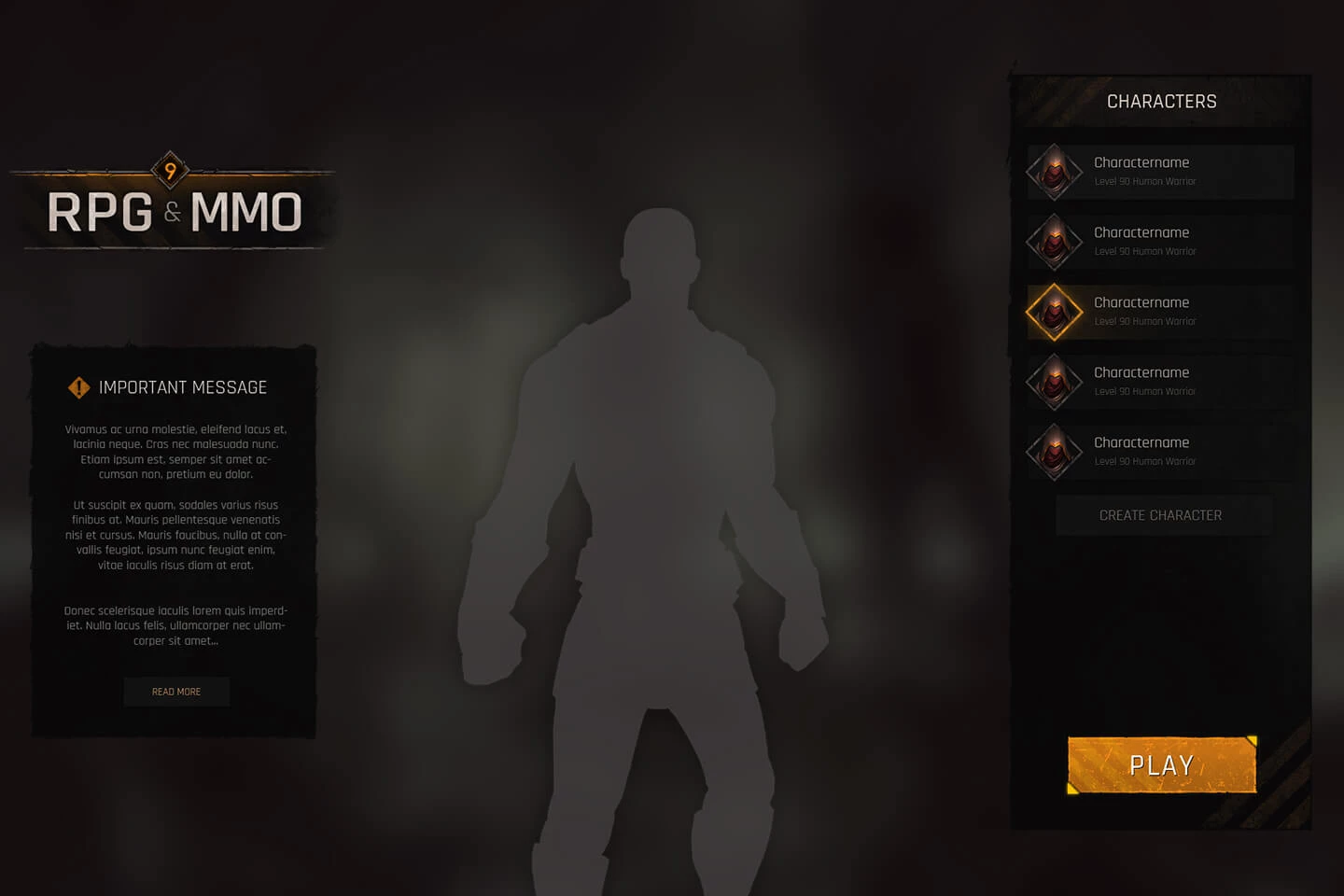 RPG & MMO Game UI