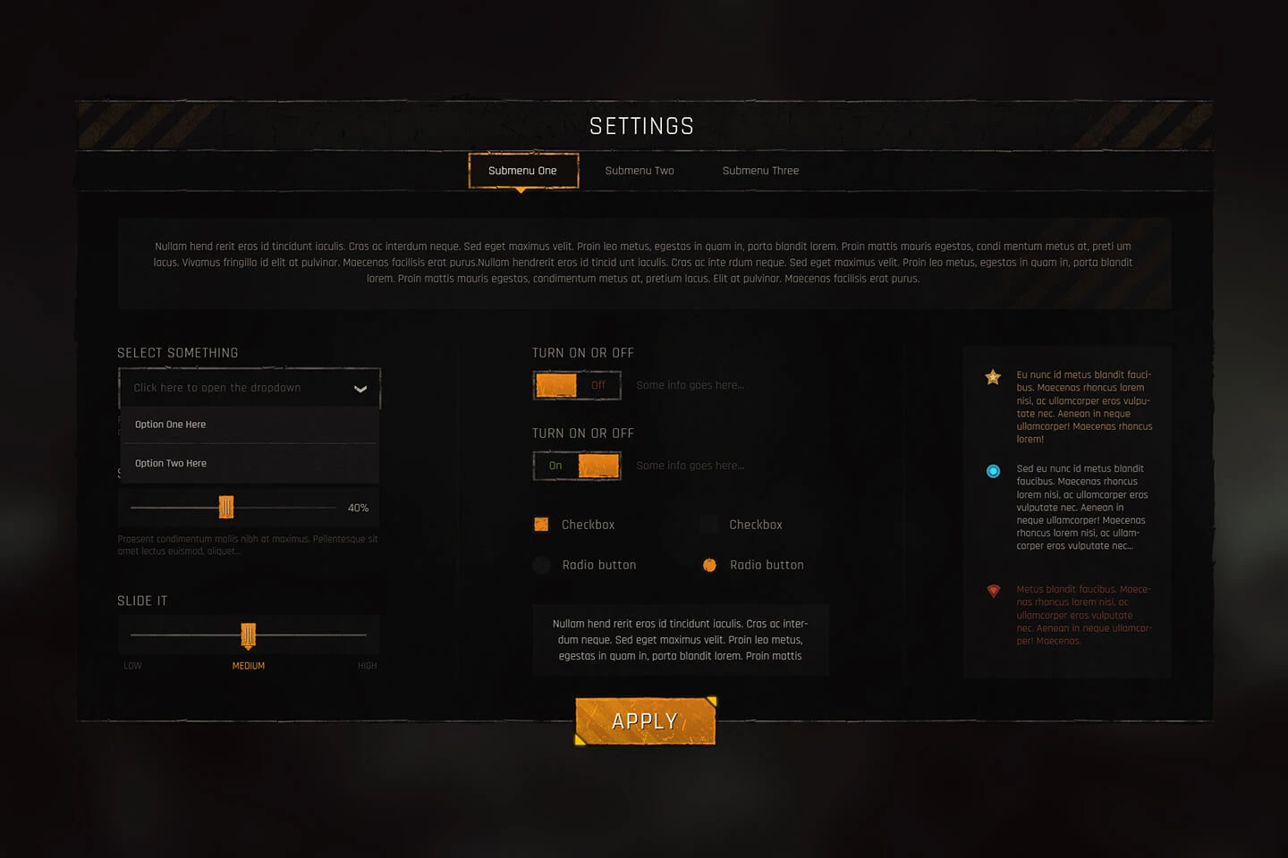 RPG & MMO Game UI