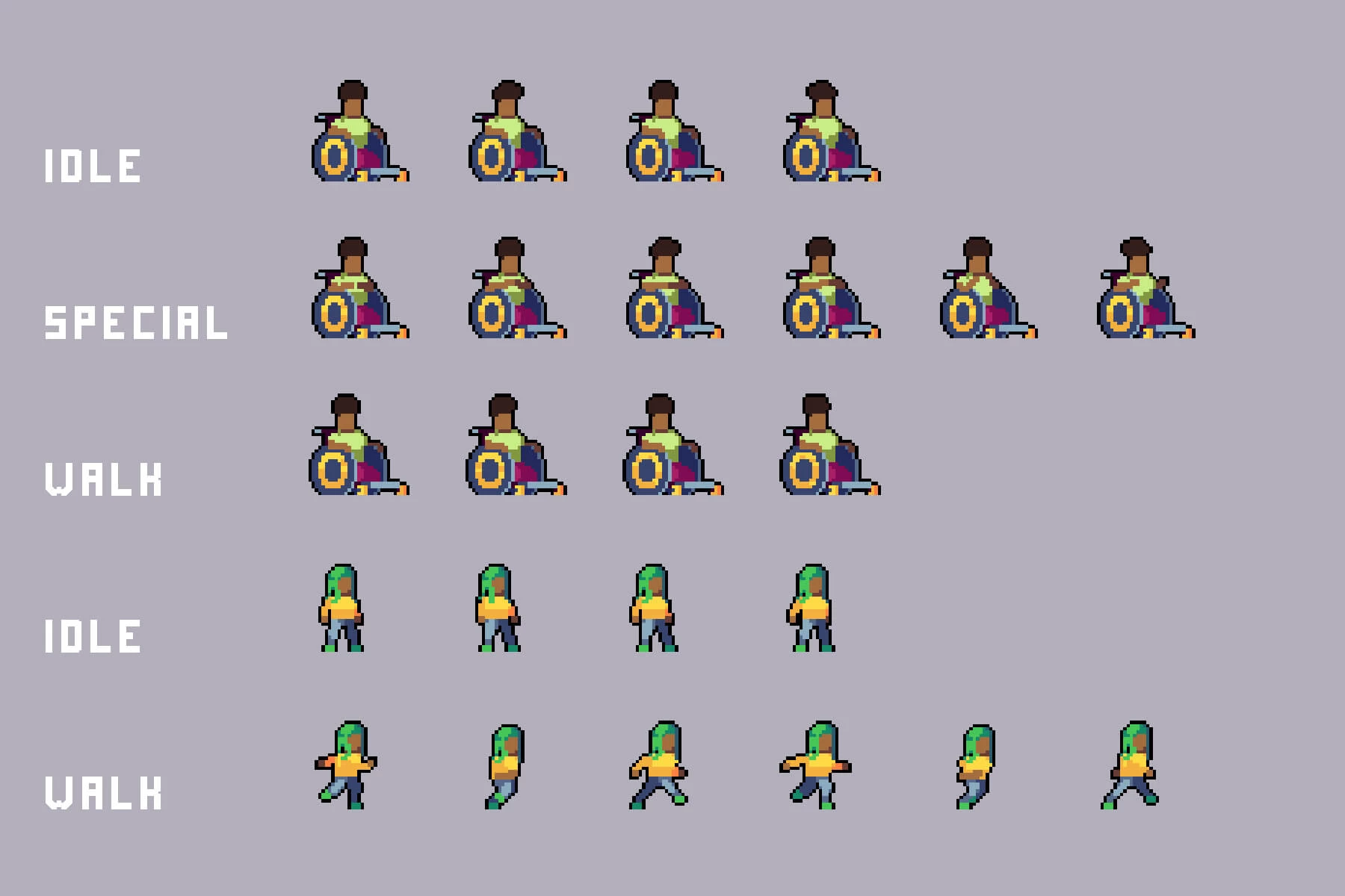 Townspeople Cyberpunk Pixel Art