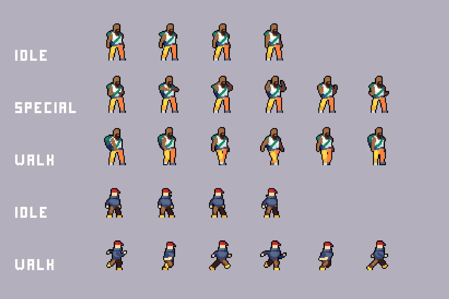 Townspeople Cyberpunk Pixel Art