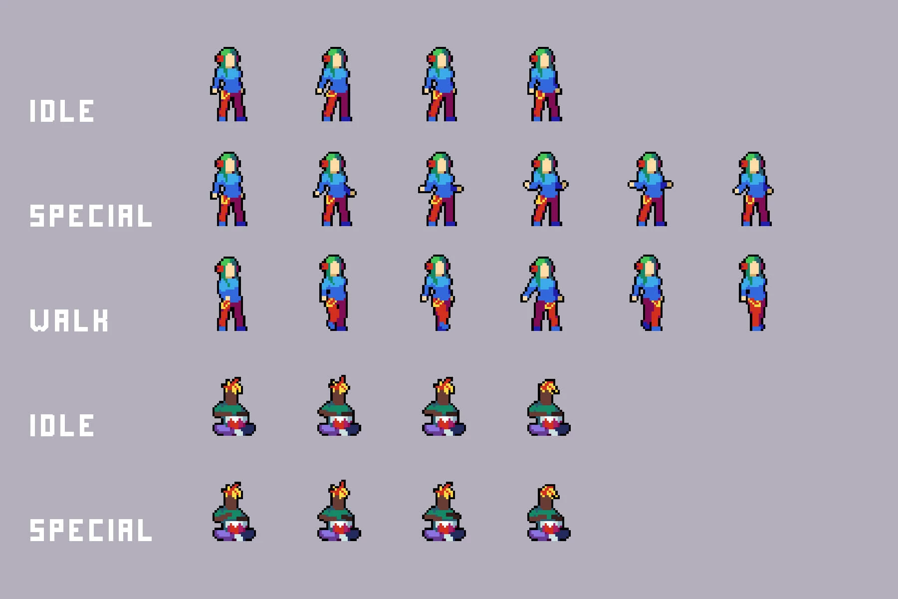 Townspeople Cyberpunk Pixel Art
