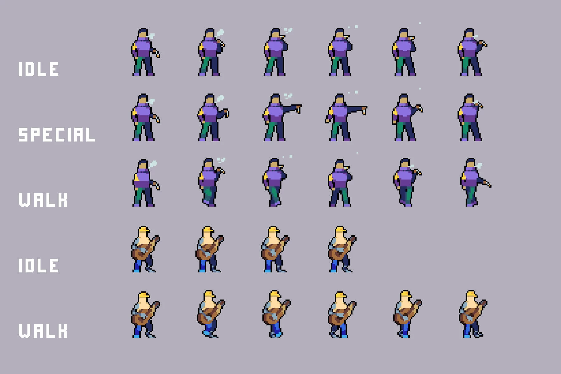 Townspeople Cyberpunk Pixel Art