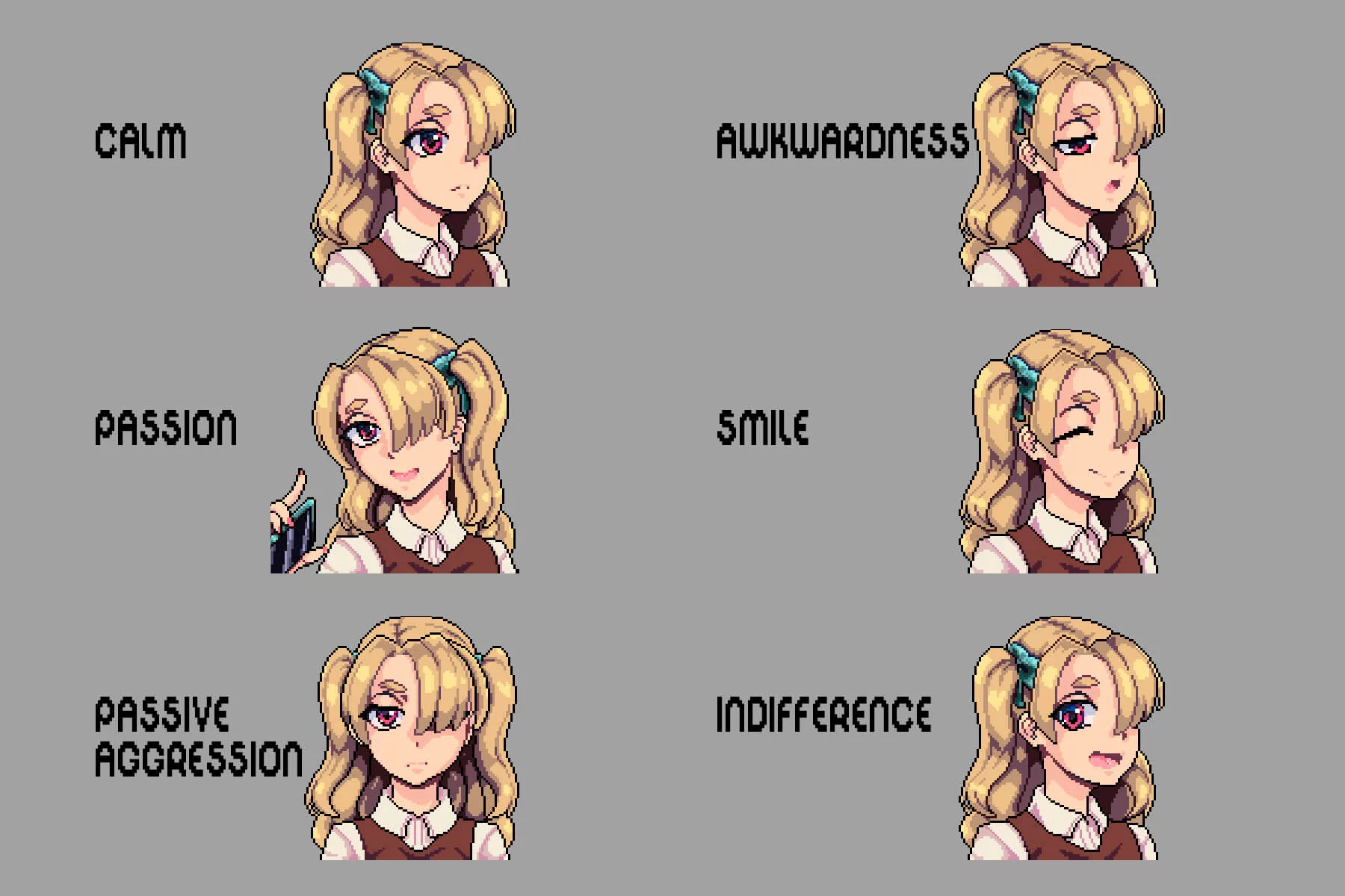Anime Schoolgirls Dialog Portrait Asset Pack