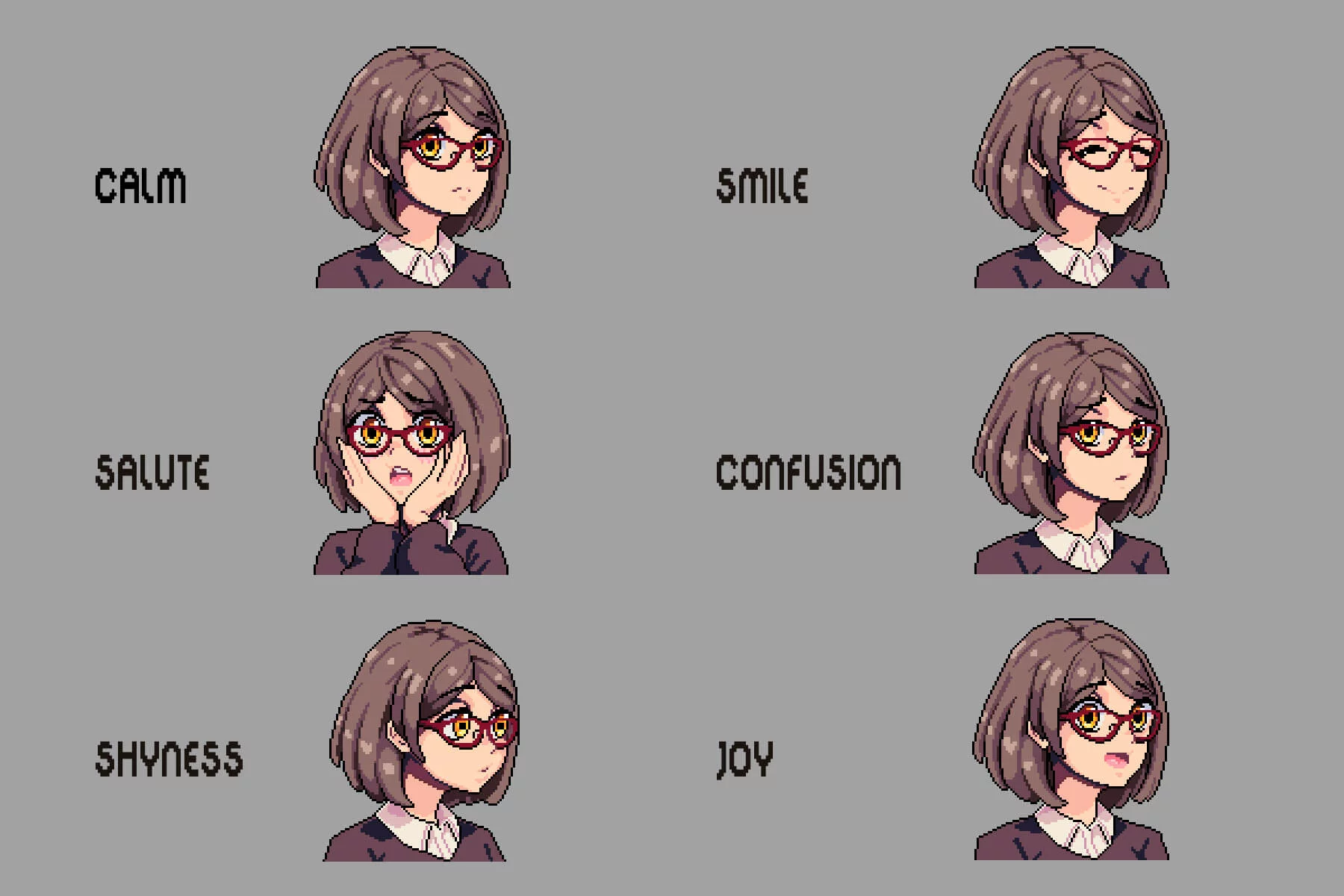 Anime Schoolgirls Dialog Portrait Asset Pack