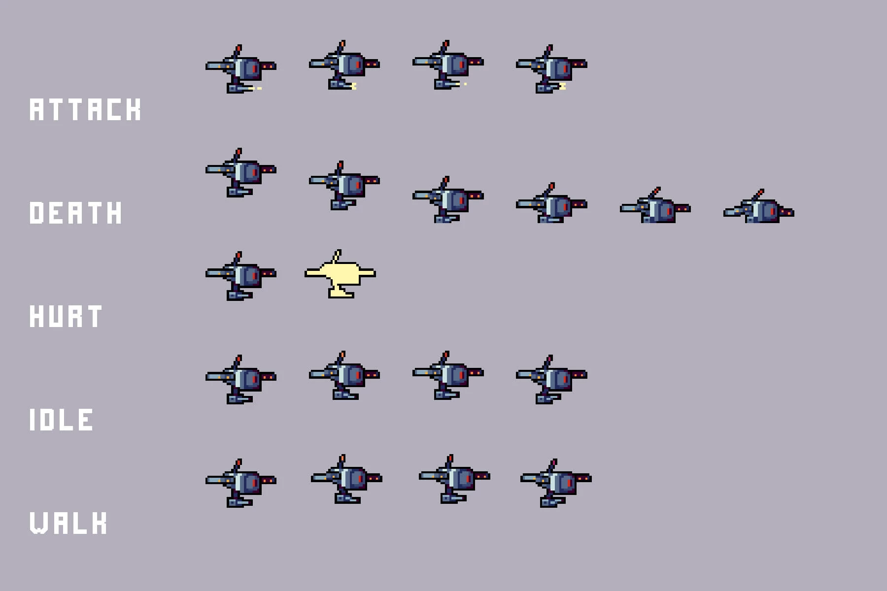 Basement Enemies Pixel Art Sprite Pack