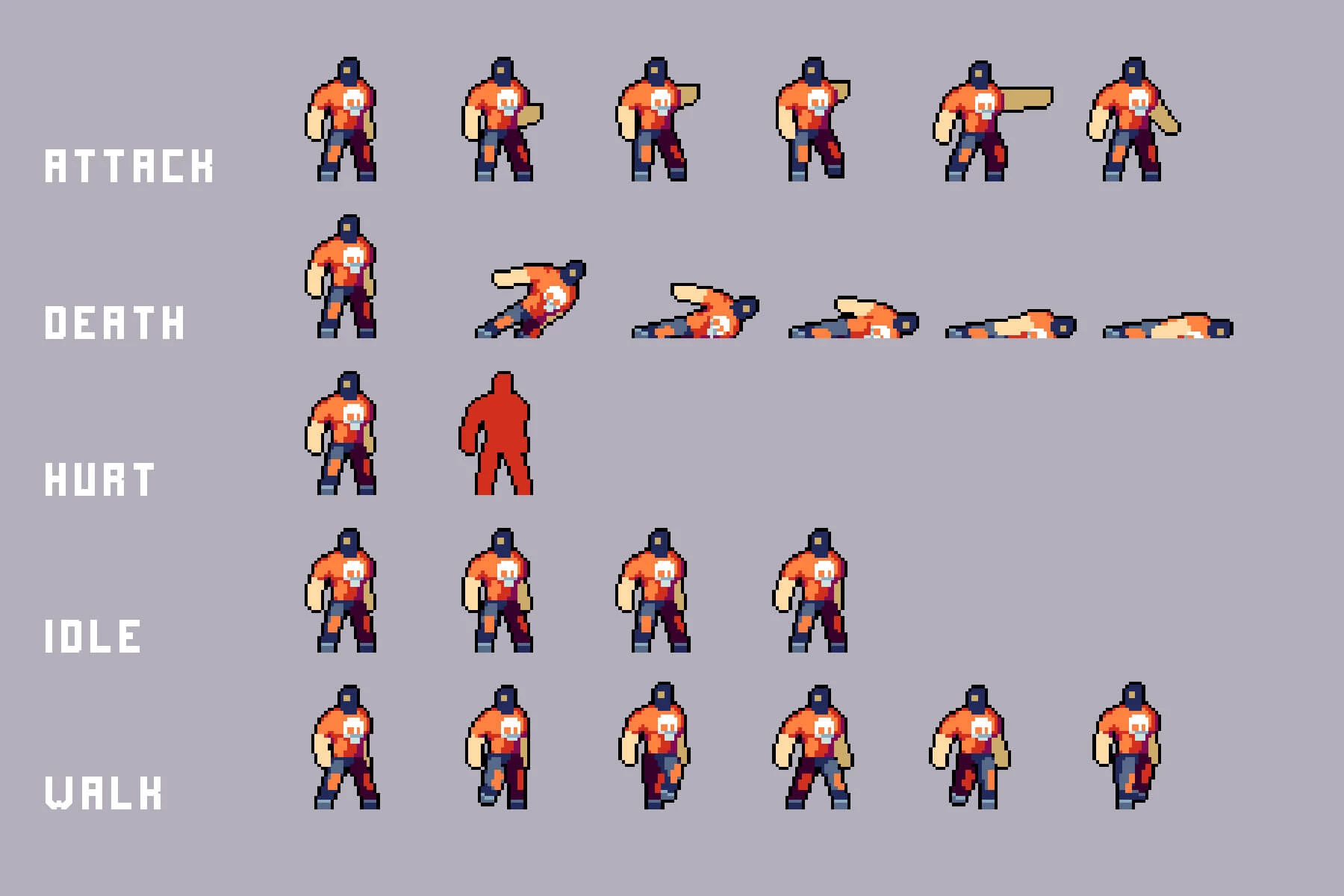 Basement Enemies Pixel Art Sprite Pack