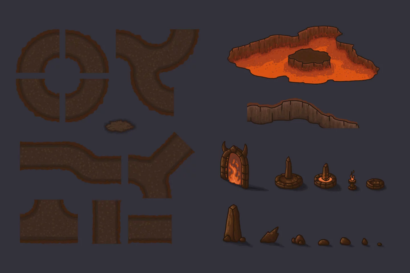 2D Tower Defense Tile Set for Strategy Games
