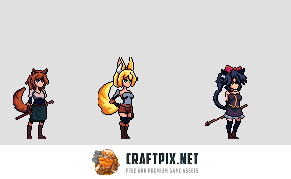 Bestial Anime Characters Pixel Art Sprite Pack