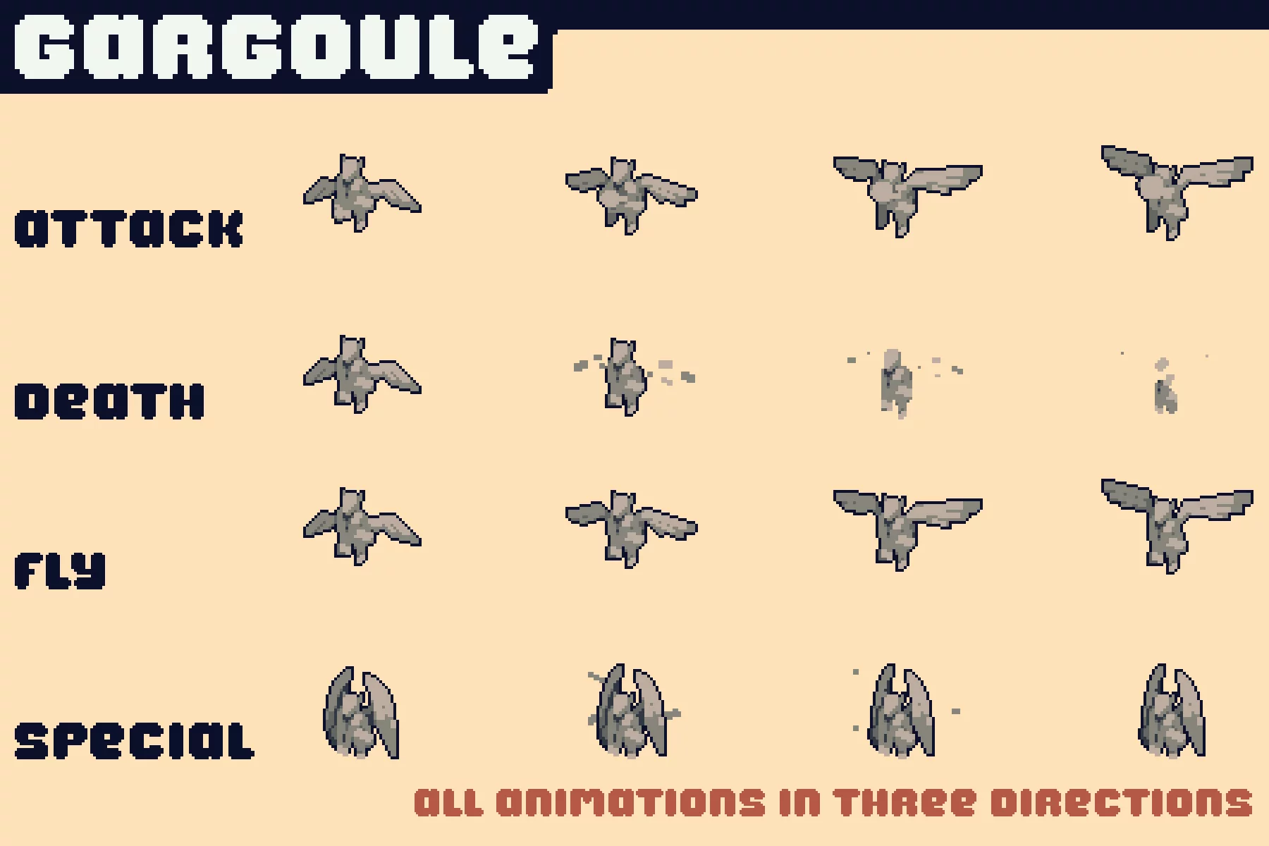 Top-Down Graveyard Monsters Pixel Art Sprite Pack