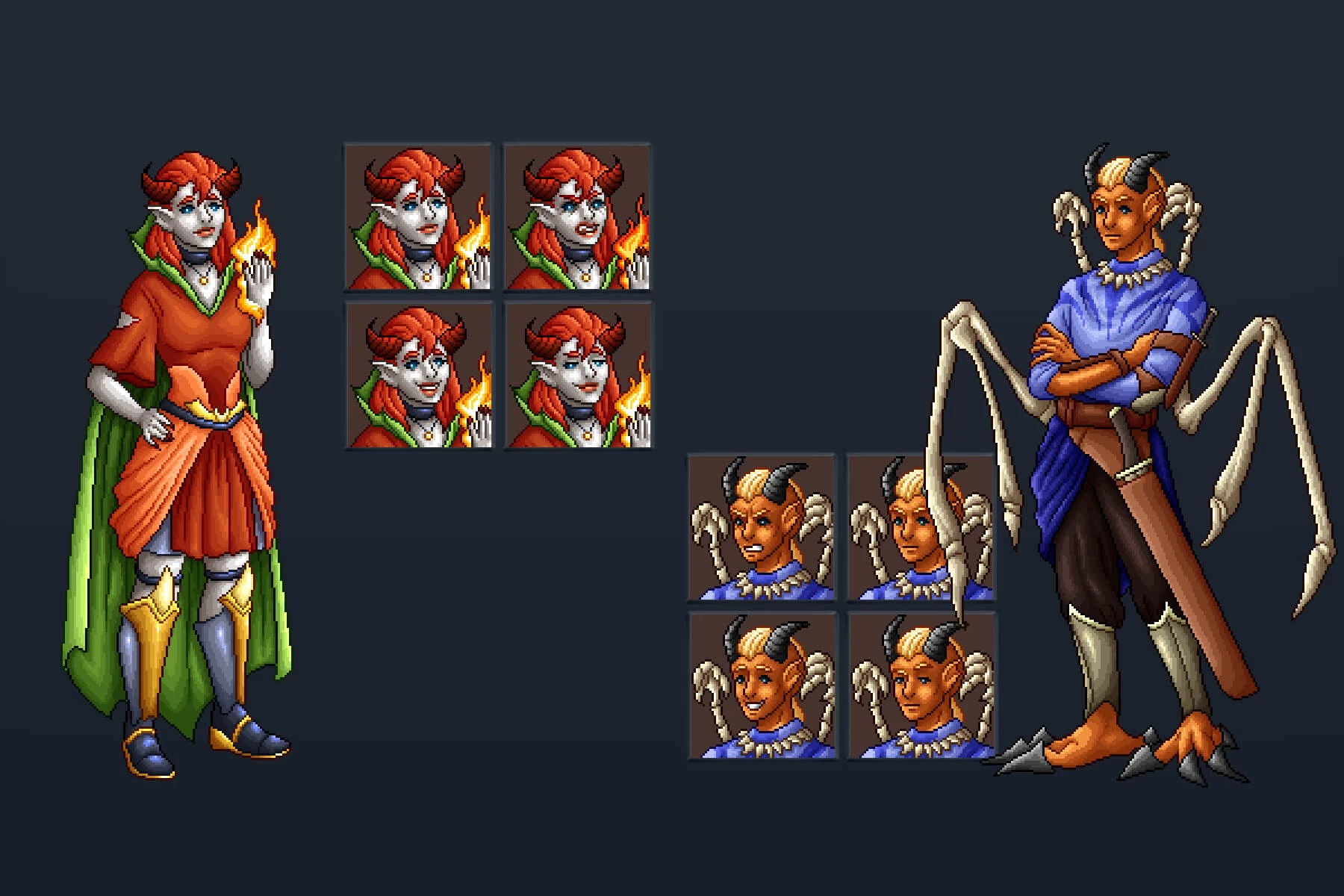 Demon Characters Pixel Art