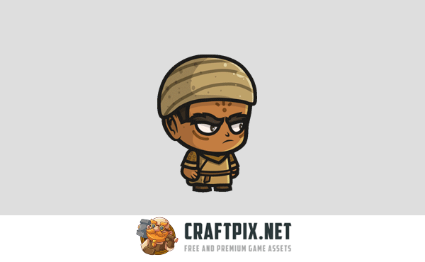 Human Shaman Chibi Character Sprites
