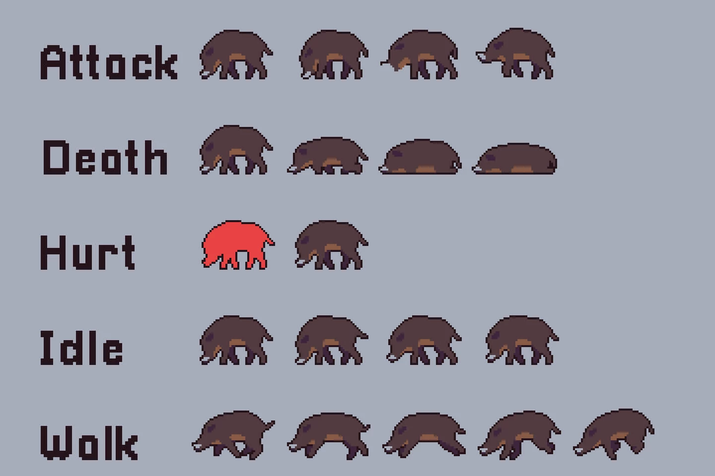 Ruin Enemy Sprite Sheets Pixel Art