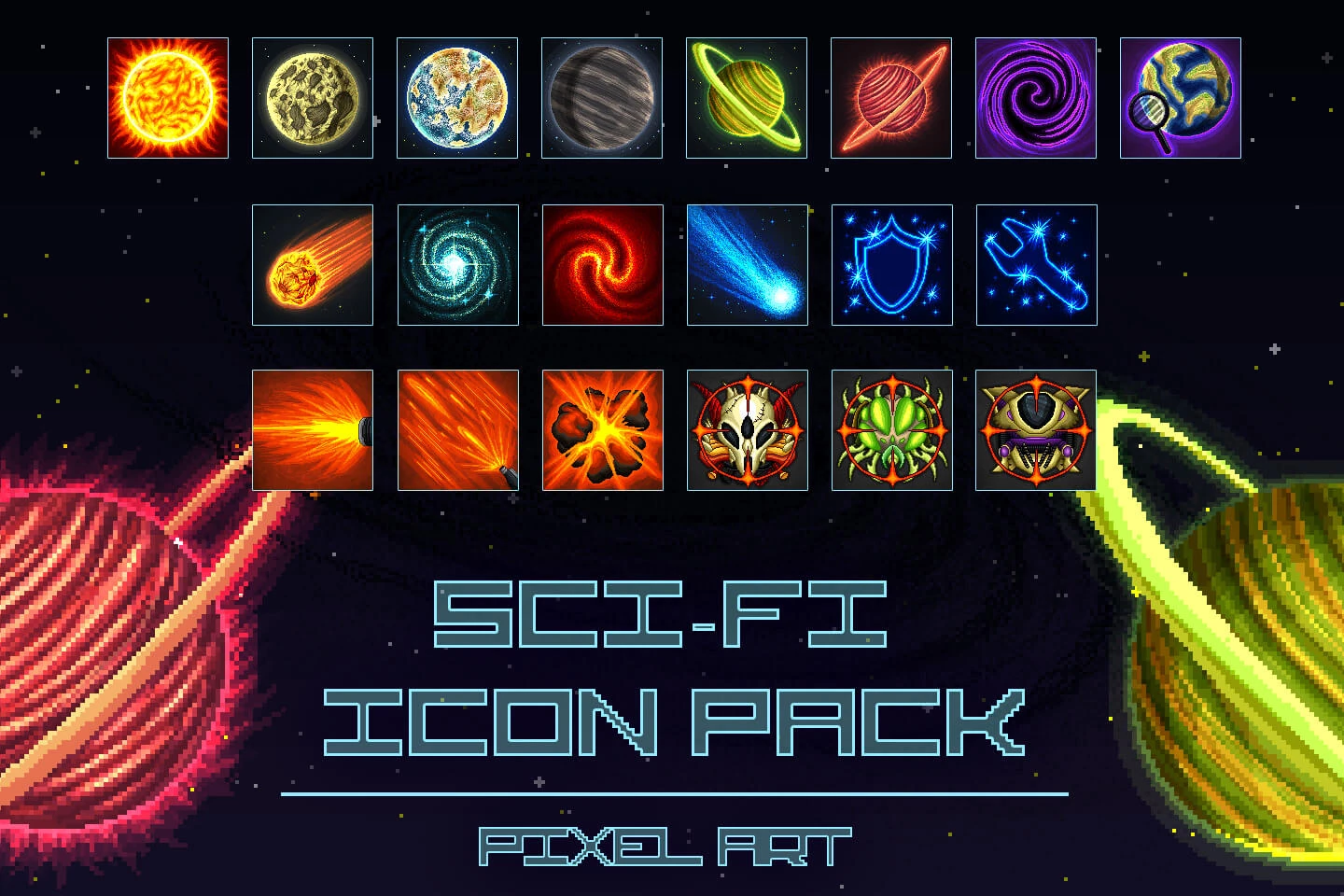 Pixel Art SCI-FI Icon Pack