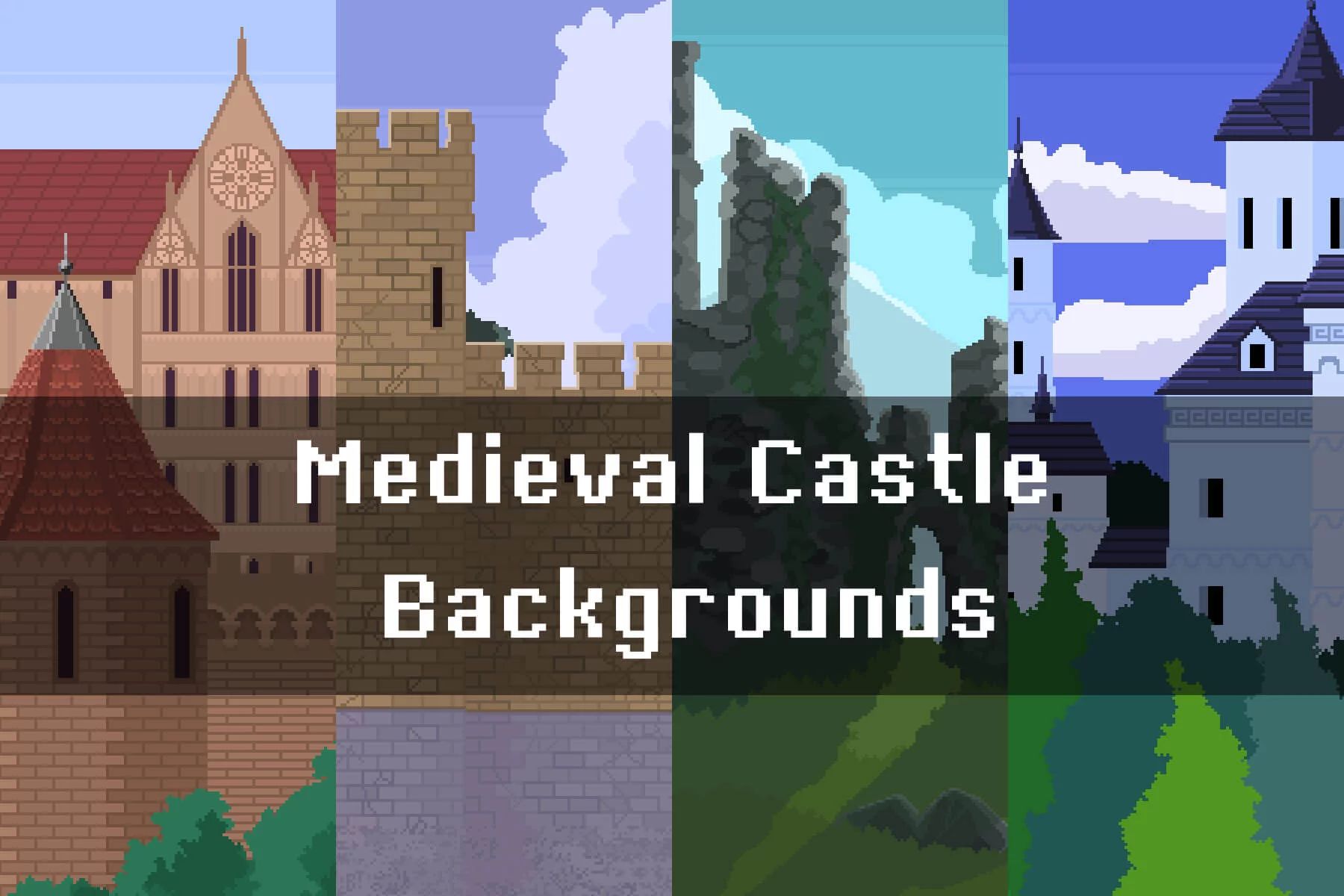 Medieval Castle Pixel Backgrounds