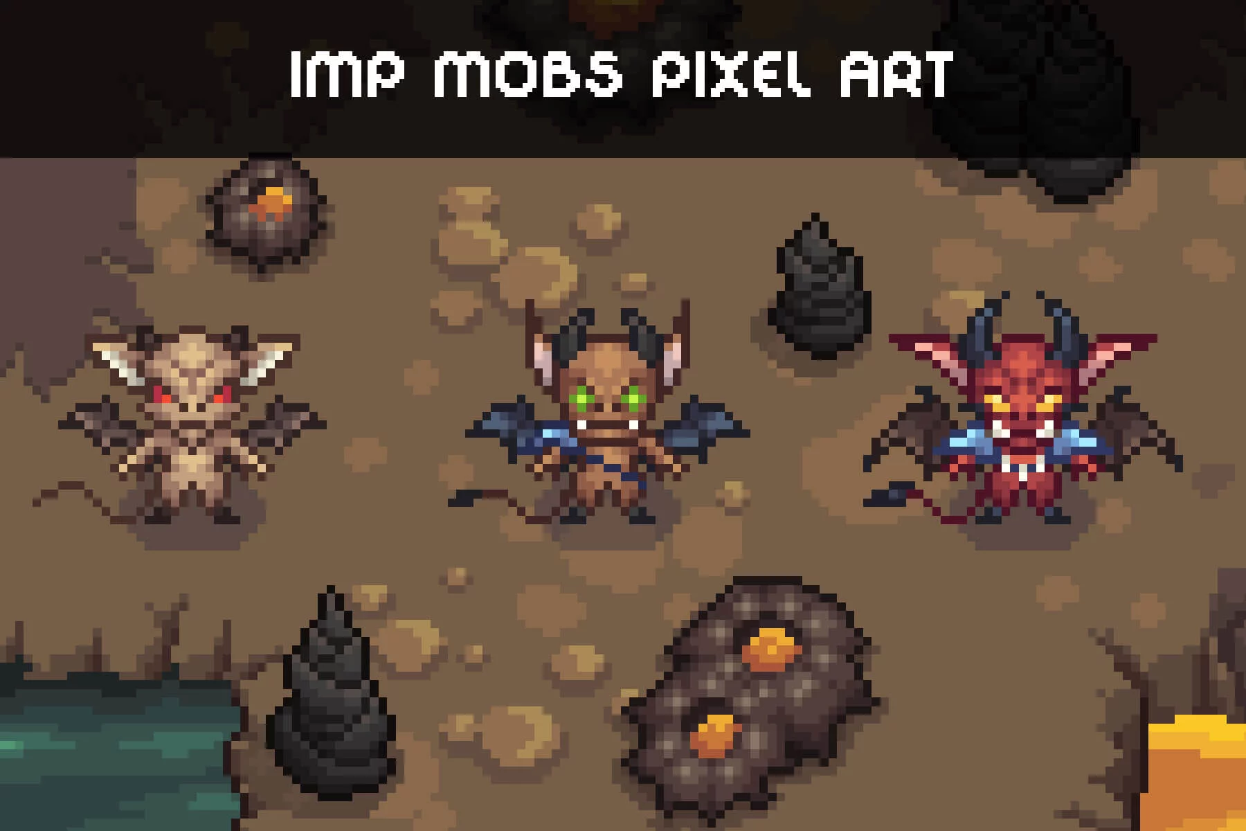 Imp Mobs Pixel Art Character Sprite Pack