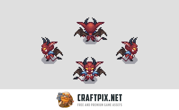 Imp Mobs Pixel Art Character Sprite Pack