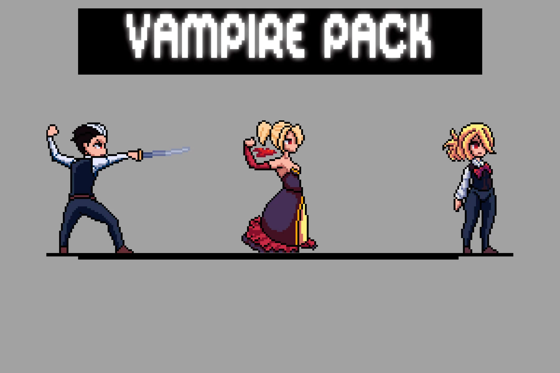 Vampire Pixel Art Sprite Sheets