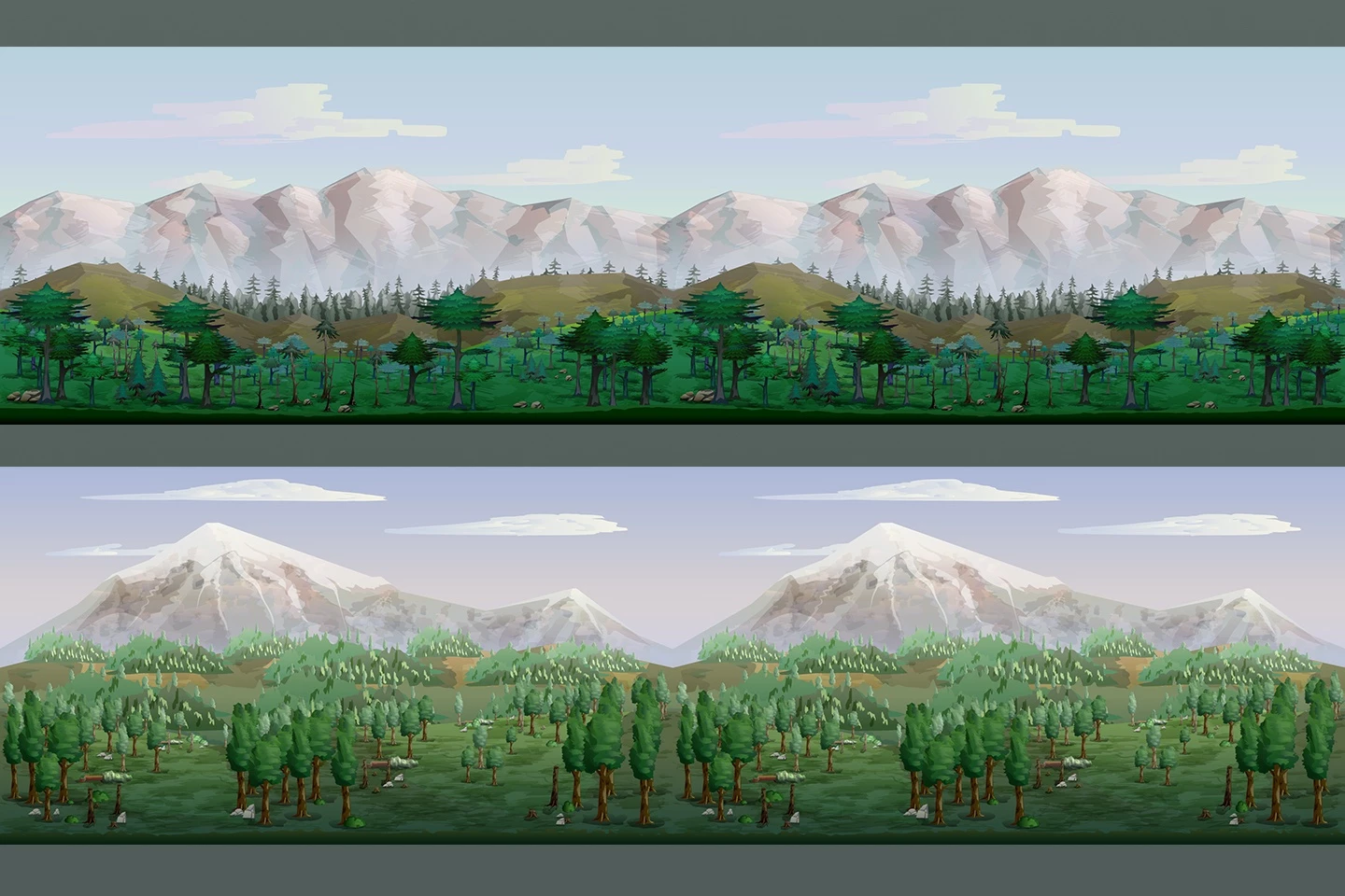 Mountain 2D Game Backgrounds