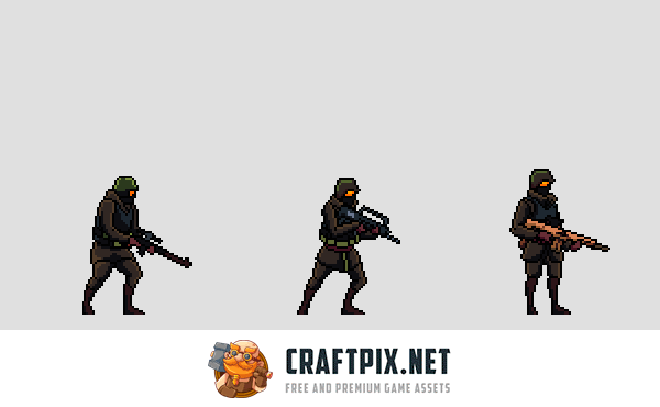 Soldier Sprite Sheets Pixel Art
