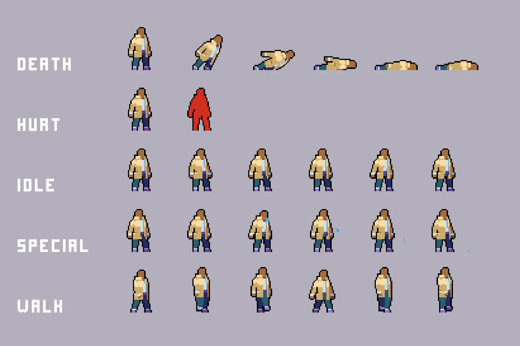 Homeless Character Pixel Art Pack