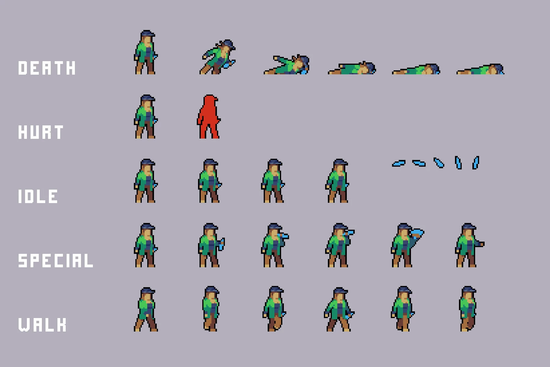 Homeless Character Pixel Art Pack