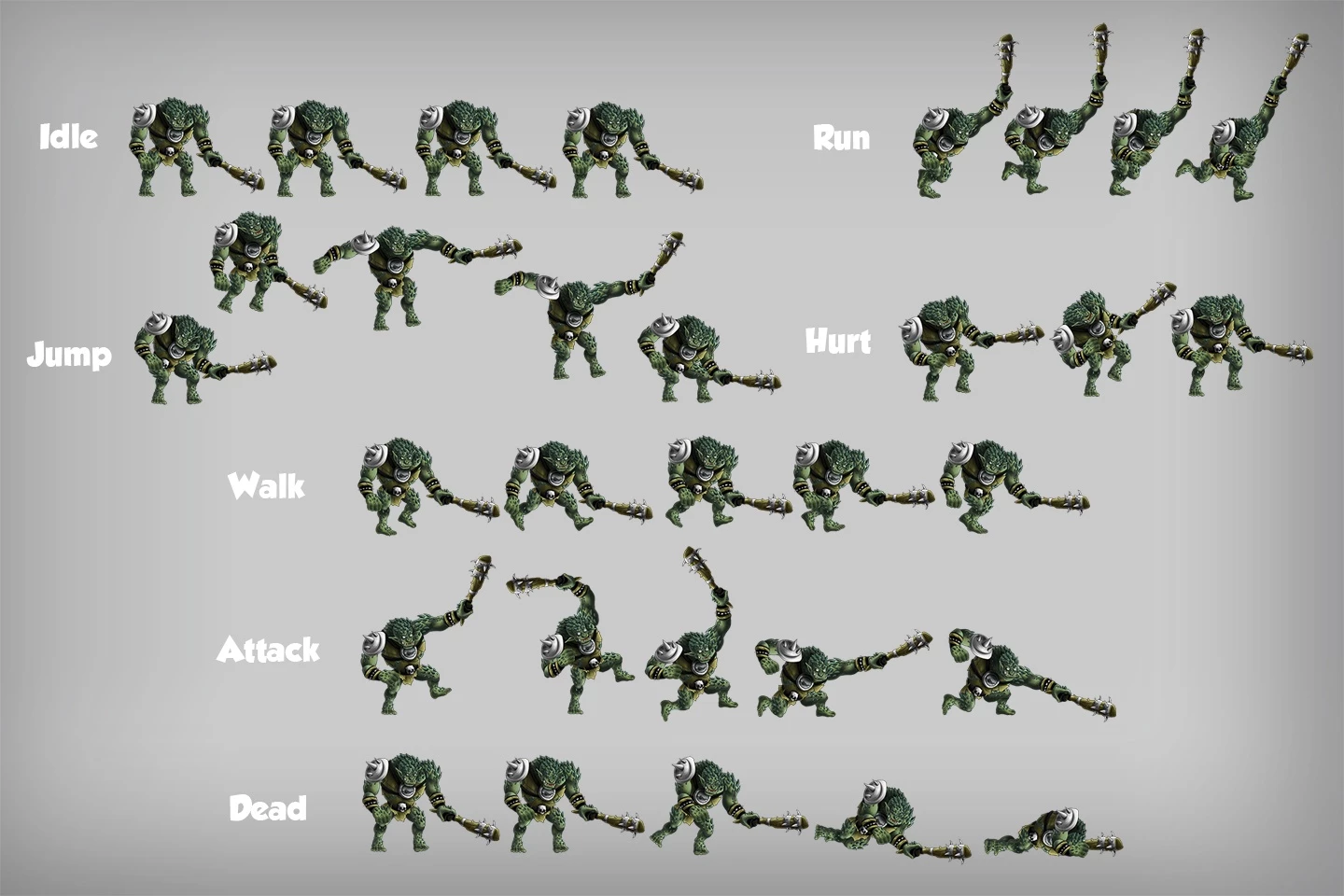 2D Game Troll Character Sprites