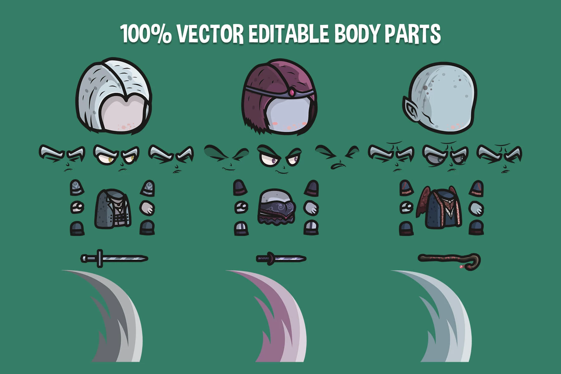 Vampire Chibi Character Sprites