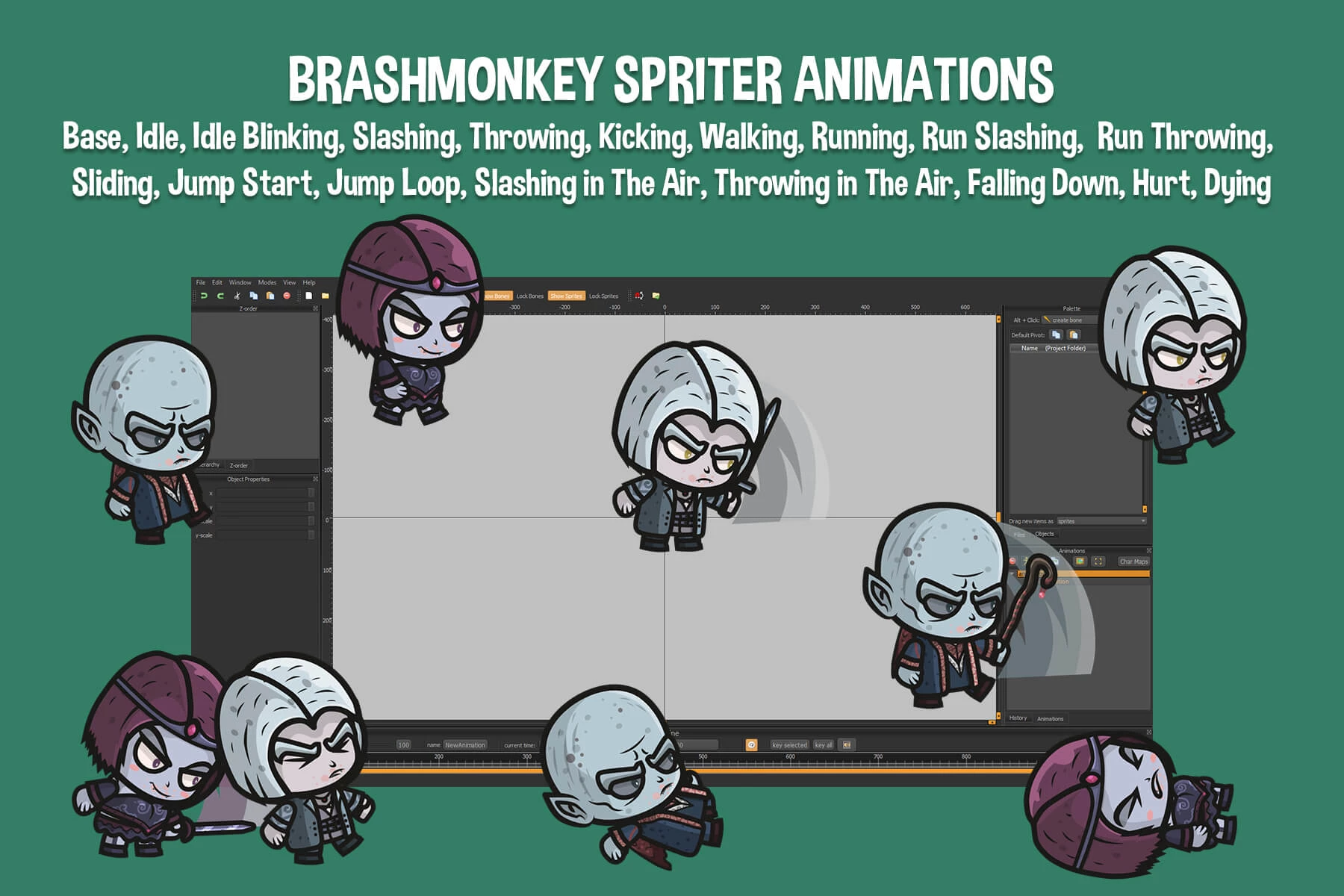 Vampire Chibi Character Sprites