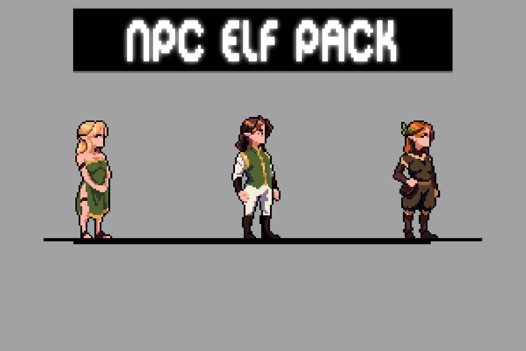 NPC Elf 2D Pixel Art Character Sprite Pack