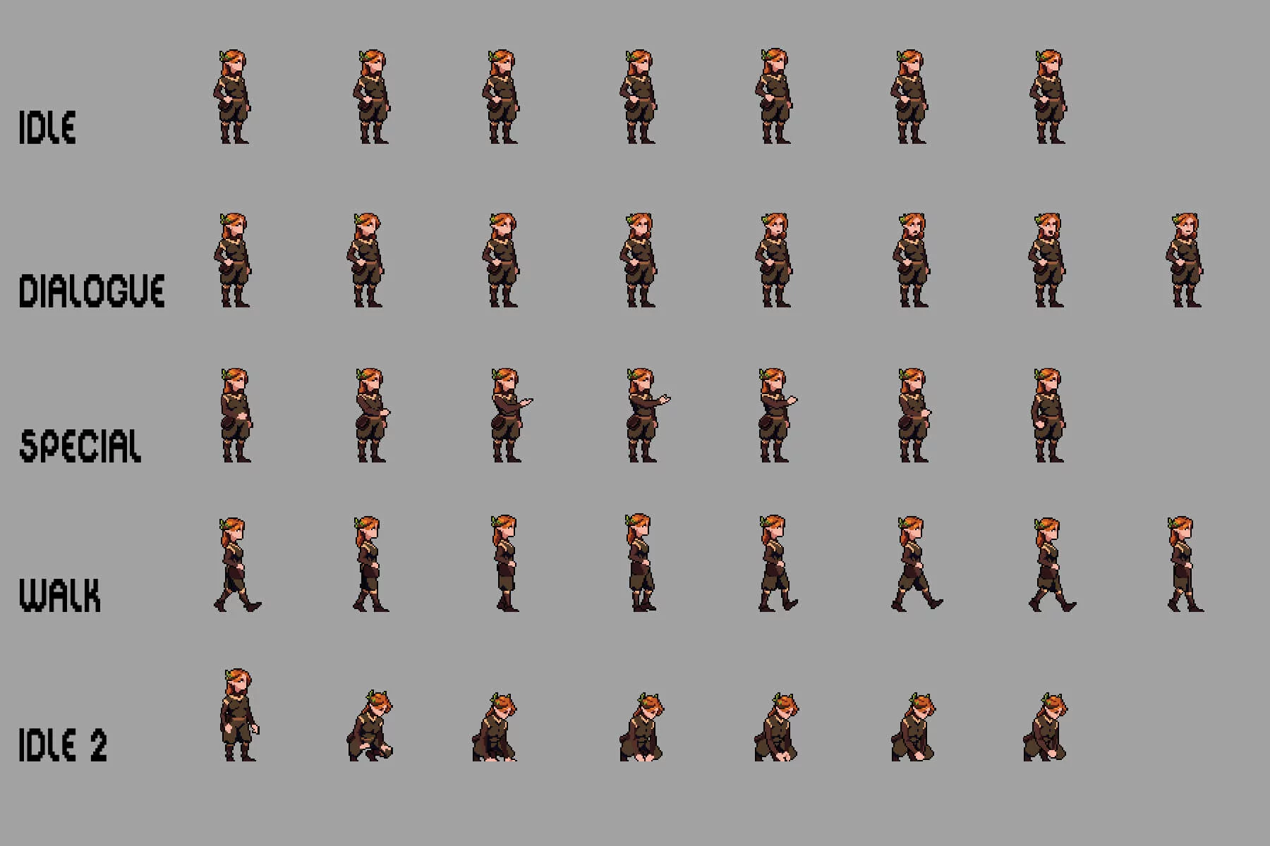 NPC Elf 2D Pixel Art Character Sprite Pack