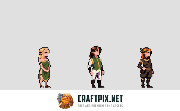 NPC Elf 2D Pixel Art Character Sprite Pack