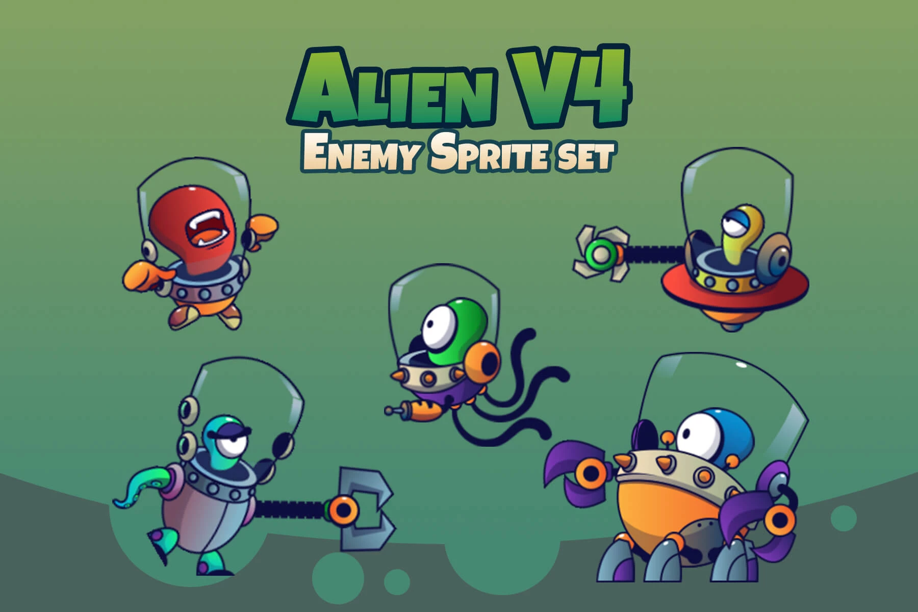 Alien V4 Character Sprites