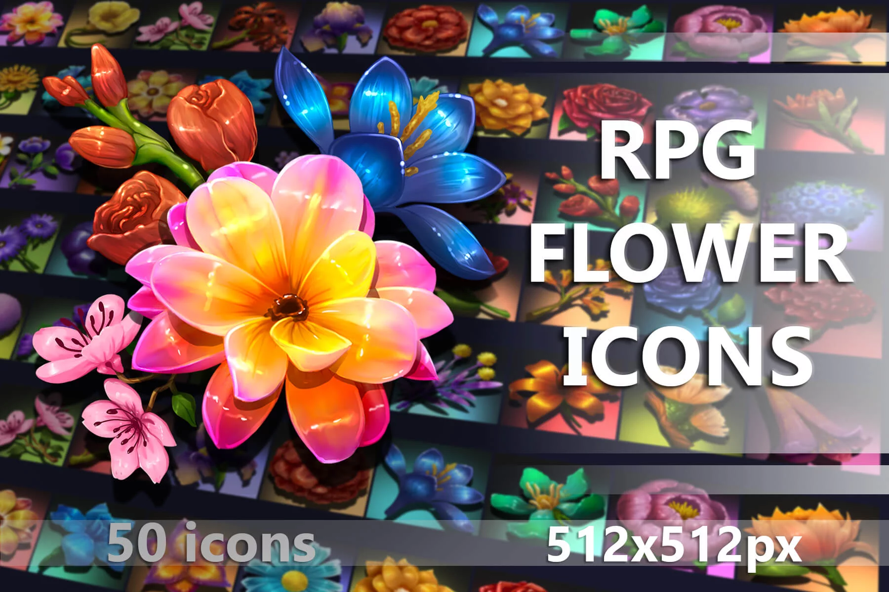 RPG Flower Game Icons