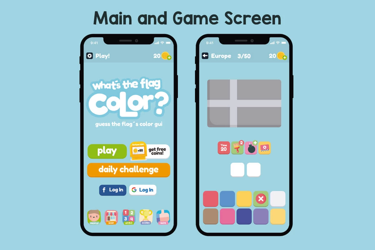Guess the Flags Color Game Assets