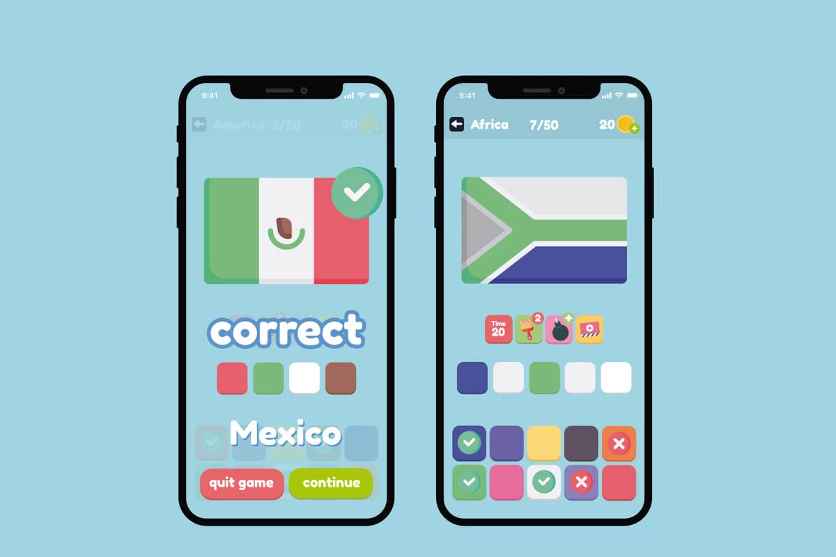 Guess the Flags Color Game Assets