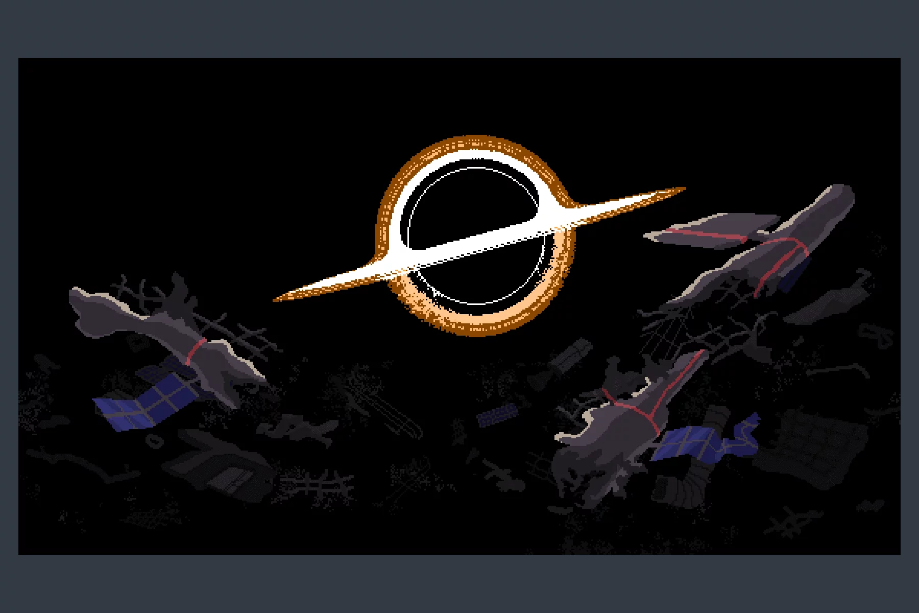 Space Station Pixel Art Backgrounds
