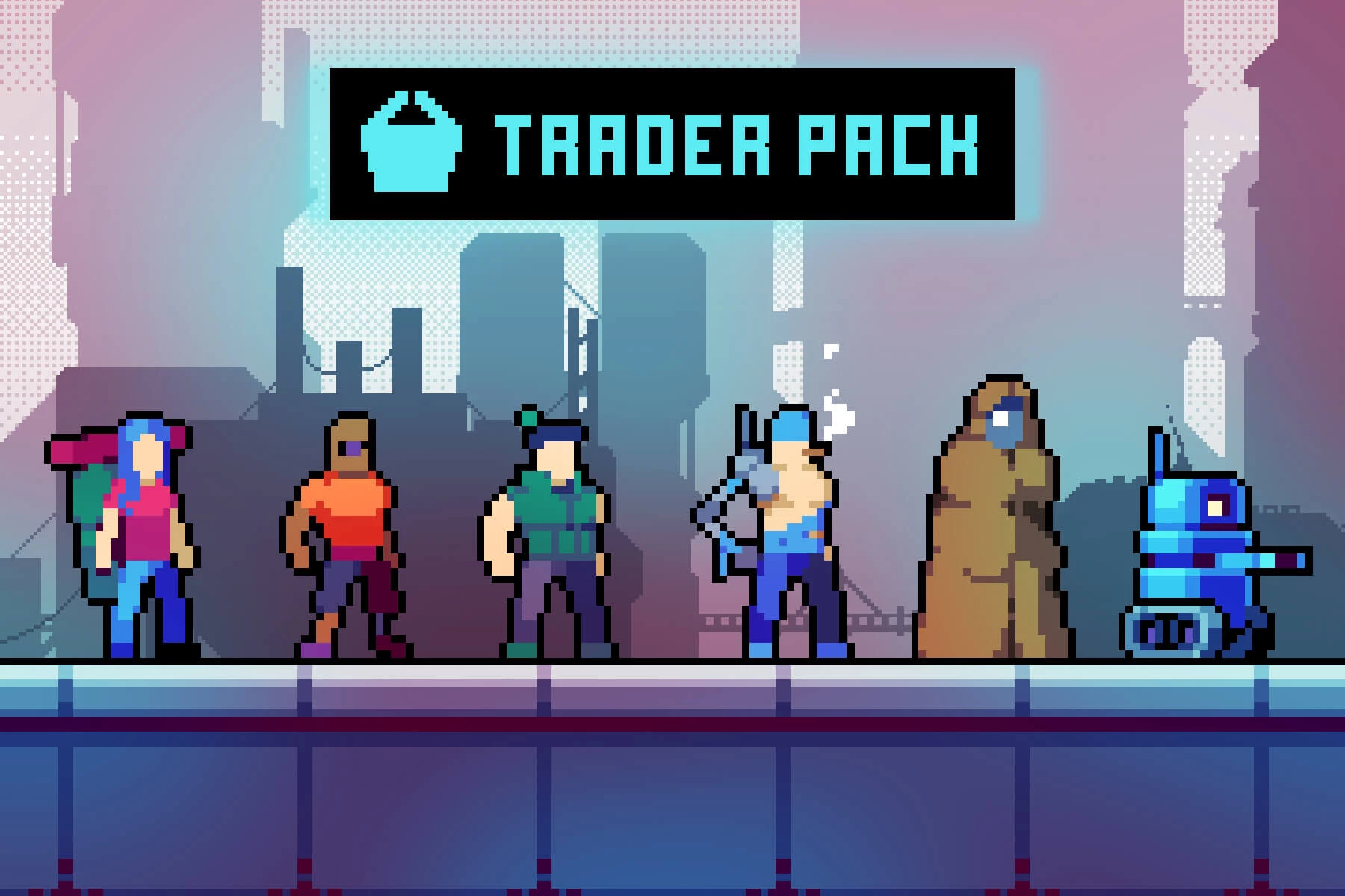 Trader Cyberpunk Pixel Art Pack