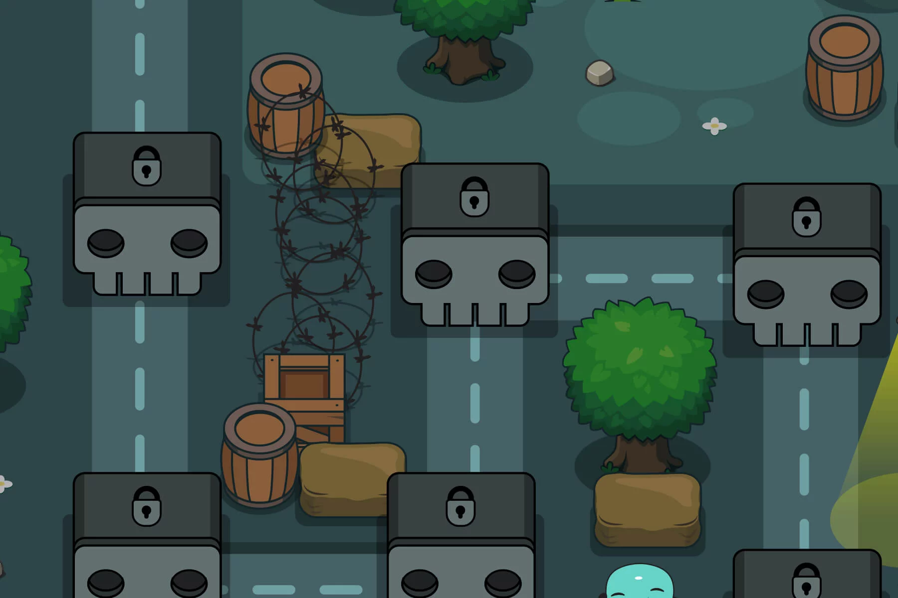 Top-Down Level Map Asset Pack for Zombie Game