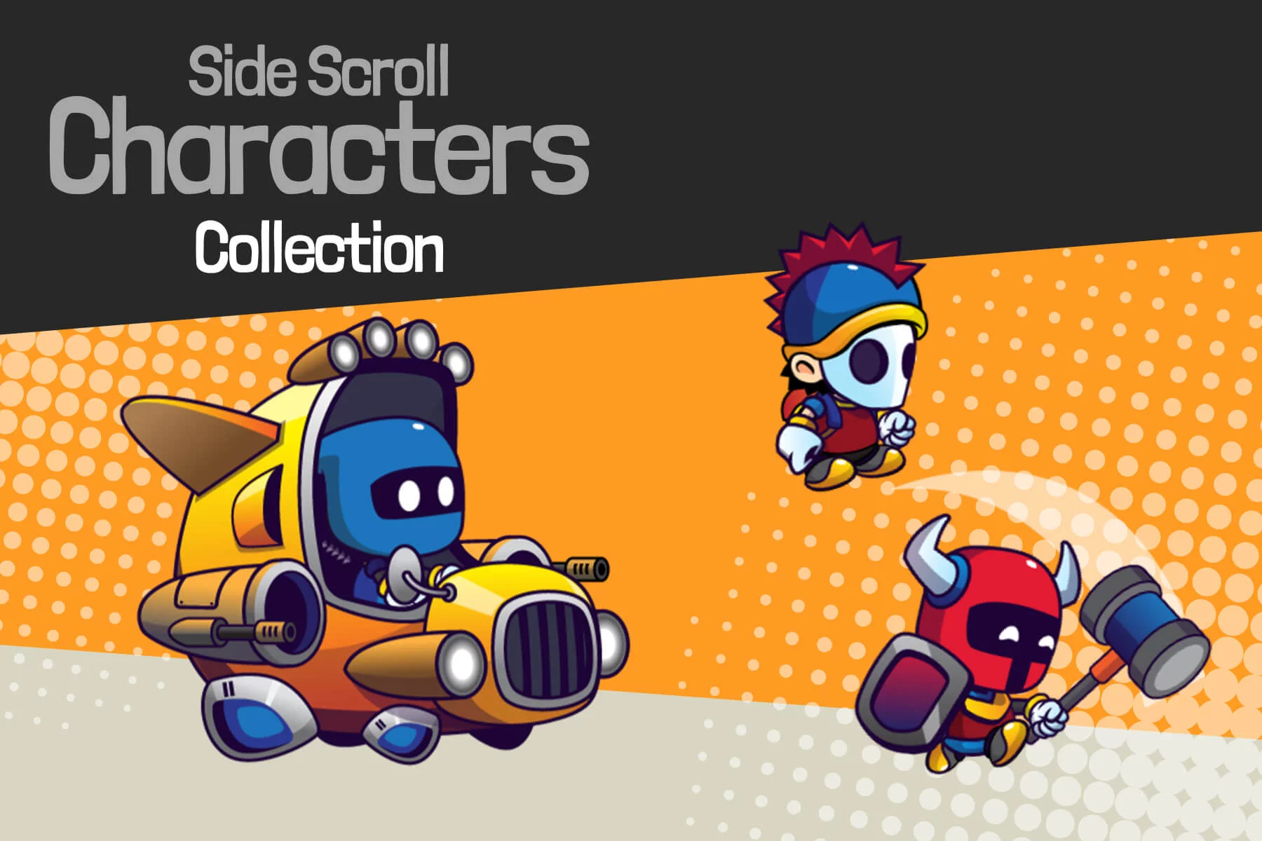 3 Characters Pack for 2D Platformer Game