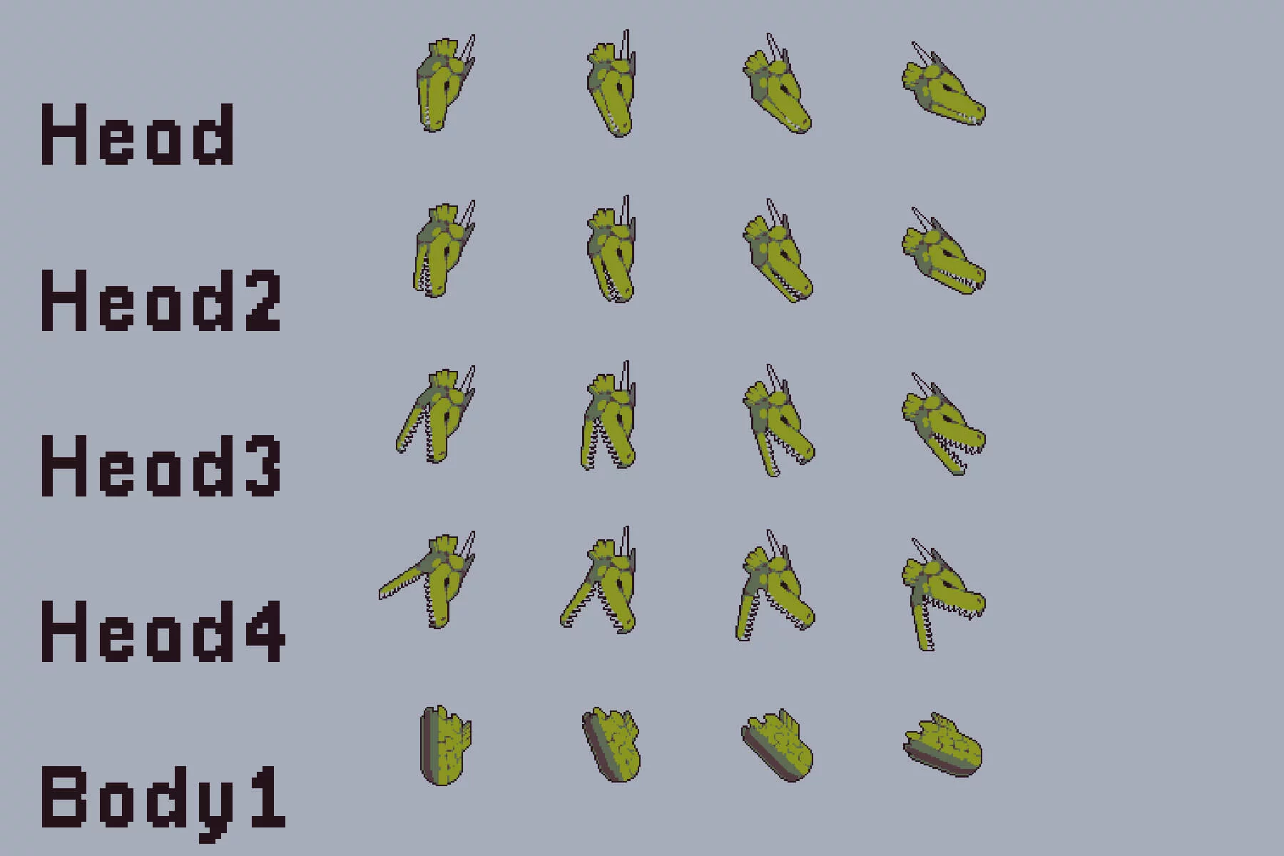 Underwater Main Enemies Pixel Sprite Pack