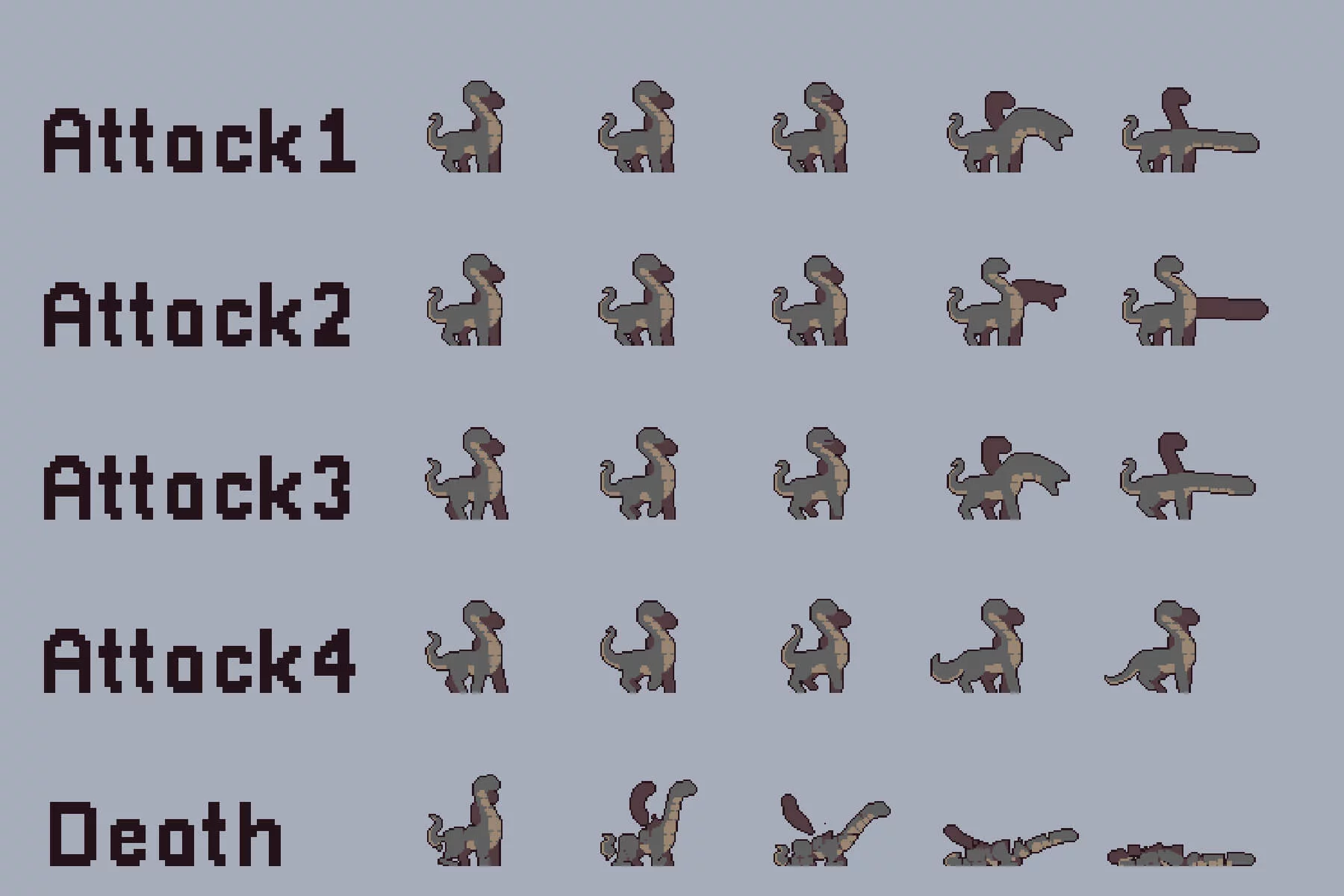 Underwater Main Enemies Pixel Sprite Pack